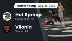 Recap: Hot Springs  vs. Vilonia  2022