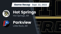 Recap: Hot Springs  vs. Parkview  2022