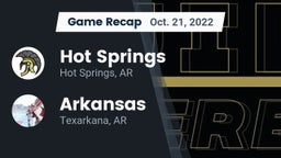 Recap: Hot Springs  vs. Arkansas  2022