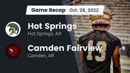 Recap: Hot Springs  vs. Camden Fairview  2022