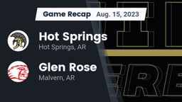 Recap: Hot Springs  vs. Glen Rose  2023