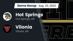 Recap: Hot Springs  vs. Vilonia  2023