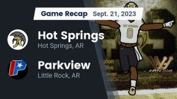Recap: Hot Springs  vs. Parkview  2023