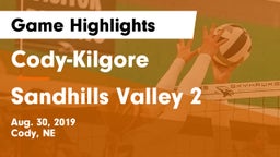 Cody-Kilgore  vs Sandhills Valley 2 Game Highlights - Aug. 30, 2019