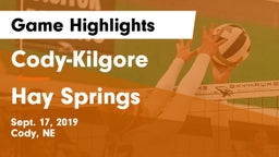 Cody-Kilgore  vs Hay Springs Game Highlights - Sept. 17, 2019