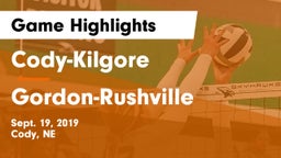 Cody-Kilgore  vs Gordon-Rushville  Game Highlights - Sept. 19, 2019