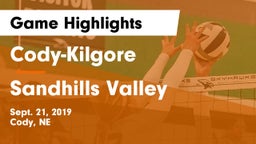 Cody-Kilgore  vs Sandhills Valley Game Highlights - Sept. 21, 2019