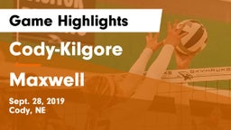 Cody-Kilgore  vs Maxwell  Game Highlights - Sept. 28, 2019