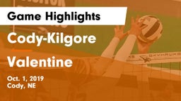 Cody-Kilgore  vs Valentine  Game Highlights - Oct. 1, 2019