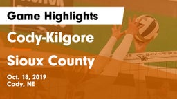 Cody-Kilgore  vs Sioux County Game Highlights - Oct. 18, 2019