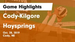 Cody-Kilgore  vs Haysprings Game Highlights - Oct. 28, 2019