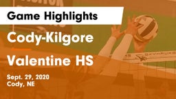 Cody-Kilgore  vs Valentine HS Game Highlights - Sept. 29, 2020