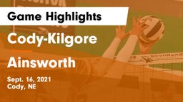 Cody-Kilgore  vs Ainsworth  Game Highlights - Sept. 16, 2021
