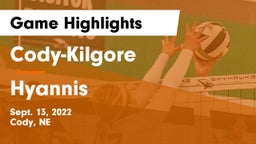 Cody-Kilgore  vs Hyannis  Game Highlights - Sept. 13, 2022