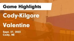 Cody-Kilgore  vs Valentine Game Highlights - Sept. 27, 2022
