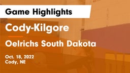 Cody-Kilgore  vs Oelrichs South Dakota Game Highlights - Oct. 18, 2022