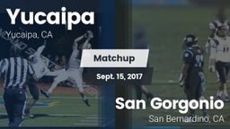 Matchup: Yucaipa  vs. San Gorgonio  2017