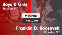 Matchup: Boys & Girls vs. Franklin D. Roosevelt 2016