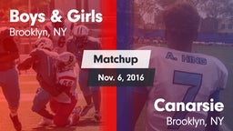 Matchup: Boys & Girls vs. Canarsie  2016