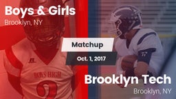 Matchup: Boys & Girls vs. Brooklyn Tech  2017