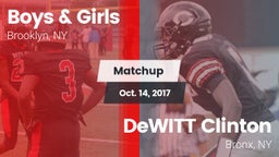 Matchup: Boys & Girls vs. DeWITT Clinton  2017