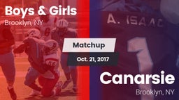 Matchup: Boys & Girls vs. Canarsie  2017