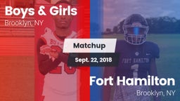 Matchup: Boys & Girls vs. Fort Hamilton  2018