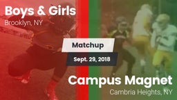 Matchup: Boys & Girls vs. Campus Magnet  2018