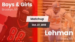 Matchup: Boys & Girls vs. Lehman  2018