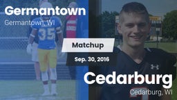 Matchup: Germantown vs. Cedarburg  2016
