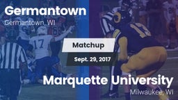 Matchup: Germantown vs. Marquette University  2017