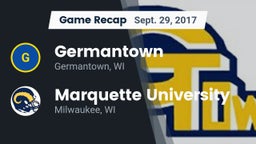 Recap: Germantown  vs. Marquette University  2017