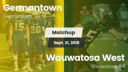 Matchup: Germantown vs. Wauwatosa West  2018