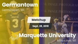 Matchup: Germantown vs. Marquette University  2018