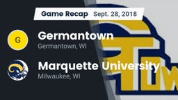 Recap: Germantown  vs. Marquette University  2018