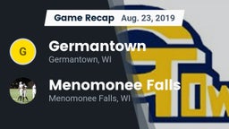 Recap: Germantown  vs. Menomonee Falls  2019