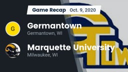 Recap: Germantown  vs. Marquette University  2020