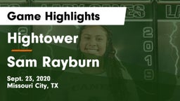 Hightower  vs Sam Rayburn  Game Highlights - Sept. 23, 2020