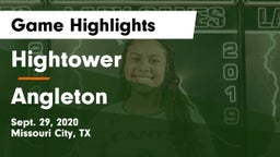 Hightower  vs Angleton  Game Highlights - Sept. 29, 2020