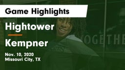 Hightower  vs Kempner  Game Highlights - Nov. 10, 2020