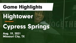Hightower  vs Cypress Springs  Game Highlights - Aug. 19, 2021