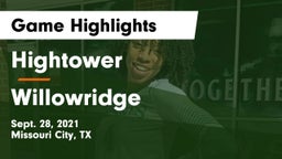 Hightower  vs Willowridge  Game Highlights - Sept. 28, 2021