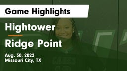 Hightower  vs Ridge Point  Game Highlights - Aug. 30, 2022