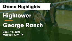 Hightower  vs George Ranch Game Highlights - Sept. 12, 2023