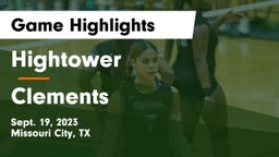 Hightower  vs Clements Game Highlights - Sept. 19, 2023