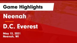 Neenah  vs D.C. Everest Game Highlights - May 13, 2021