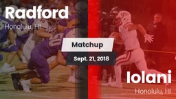 Matchup: Radford vs. Iolani  2018