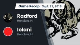 Recap: Radford  vs. Iolani  2018