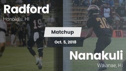 Matchup: Radford vs. Nanakuli  2018