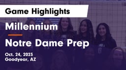 Millennium   vs Notre Dame Prep  Game Highlights - Oct. 24, 2023